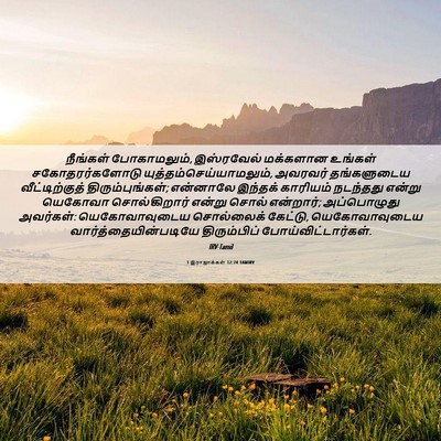 Picture 06 - 1 இராஜாக்கள் 12:24 TAMIRV - நீங்கள் - Bible Verse Picture