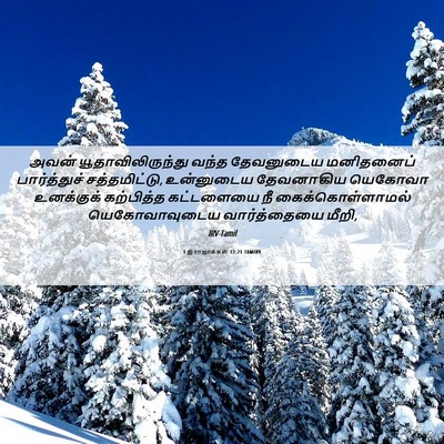 Picture 06 - 1 இராஜாக்கள் 13:21 TAMIRV - அவன் - Bible Verse Picture