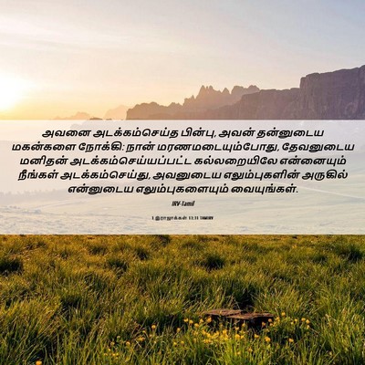 Picture 06 - 1 இராஜாக்கள் 13:31 TAMIRV - அவனை அடக்கம்செய்த - Bible Verse Picture
