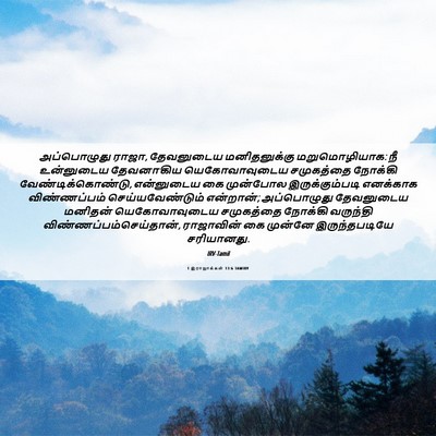 Picture 06 - 1 இராஜாக்கள் 13:6 TAMIRV - அப்பொழுது ராஜா, - Bible Verse Picture