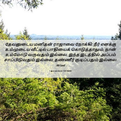 Picture 06 - 1 இராஜாக்கள் 13:8 TAMIRV - தேவனுடைய மனிதன் - Bible Verse Picture