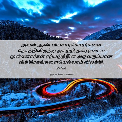 Picture 06 - 1 இராஜாக்கள் 15:12 TAMIRV - அவன் ஆண் - Bible Verse Picture