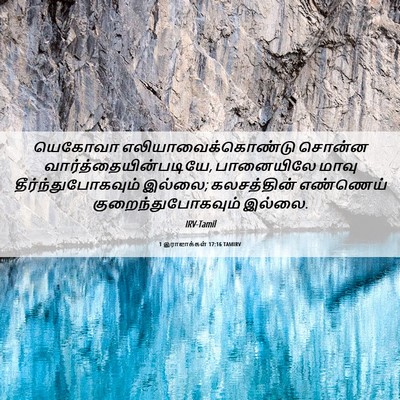 Picture 06 - 1 இராஜாக்கள் 17:16 TAMIRV - யெகோவா - Bible Verse Picture
