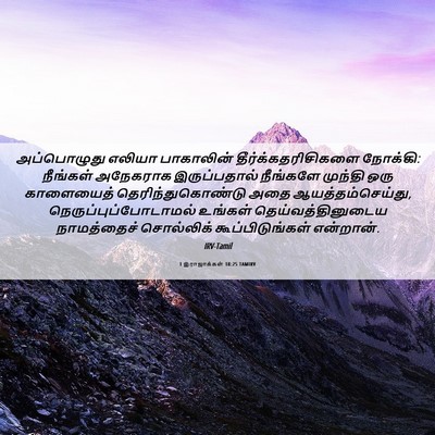 Picture 06 - 1 இராஜாக்கள் 18:25 TAMIRV - அப்பொழுது எலியா - Bible Verse Picture