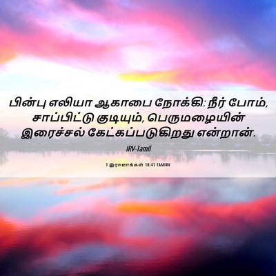 Picture 06 - 1 இராஜாக்கள் 18:41 TAMIRV - பின்பு எலியா - Bible Verse Picture