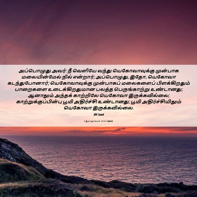 Picture 06 - 1 இராஜாக்கள் 19:11 TAMIRV - அப்பொழுது அவர்: நீ - Bible Verse Picture