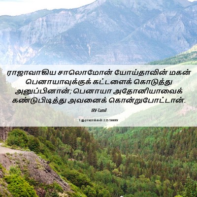 Picture 06 - 1 இராஜாக்கள் 2:25 TAMIRV - ராஜாவாகிய - Bible Verse Picture