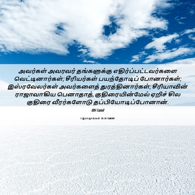 Picture 06 - 1 இராஜாக்கள் 20:20 TAMIRV - அவர்கள் அவரவர் - Bible Verse Picture