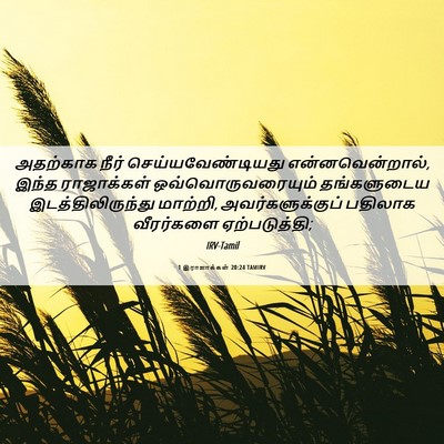 Picture 06 - 1 இராஜாக்கள் 20:24 TAMIRV - அதற்காக நீர் - Bible Verse Picture