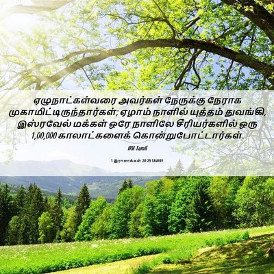 Picture 06 - 1 இராஜாக்கள் 20:29 TAMIRV - ஏழுநாட்கள்வரை - Bible Verse Picture