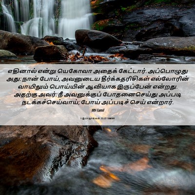 Picture 06 - 1 இராஜாக்கள் 22:22 TAMIRV - எதினால் என்று - Bible Verse Picture