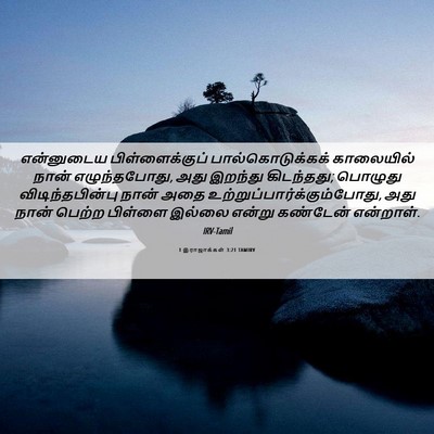 Picture 06 - 1 இராஜாக்கள் 3:21 TAMIRV - என்னுடைய - Bible Verse Picture