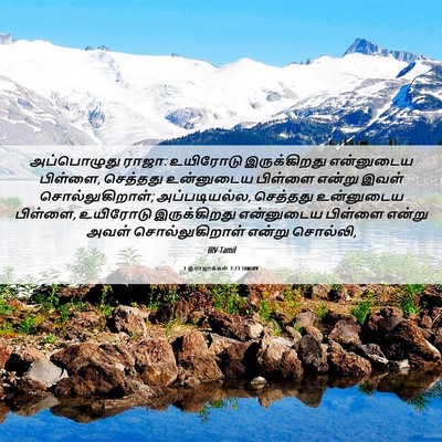 Picture 06 - 1 இராஜாக்கள் 3:23 TAMIRV - அப்பொழுது ராஜா: - Bible Verse Picture