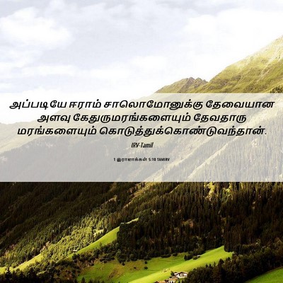 Picture 06 - 1 இராஜாக்கள் 5:10 TAMIRV - அப்படியே ஈராம் - Bible Verse Picture