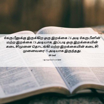 Picture 06 - 1 இராஜாக்கள் 6:24 TAMIRV - கேருபீனுக்கு - Bible Verse Picture