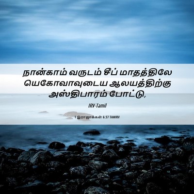 Picture 06 - 1 இராஜாக்கள் 6:37 TAMIRV - நான்காம் வருடம் - Bible Verse Picture
