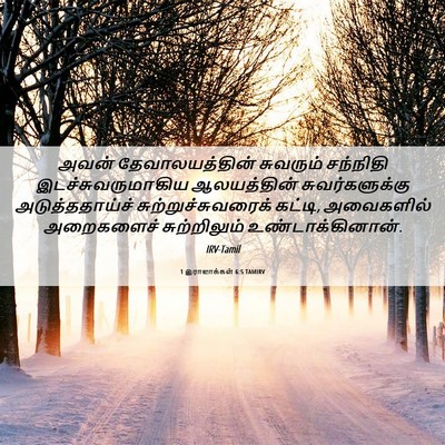 Picture 06 - 1 இராஜாக்கள் 6:5 TAMIRV - அவன் தேவாலயத்தின் - Bible Verse Picture
