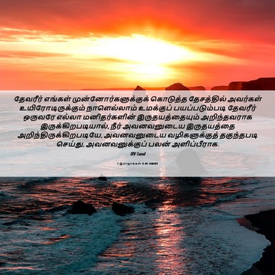 Picture 06 - 1 இராஜாக்கள் 8:40 TAMIRV - தேவரீர் எங்கள் - Bible Verse Picture