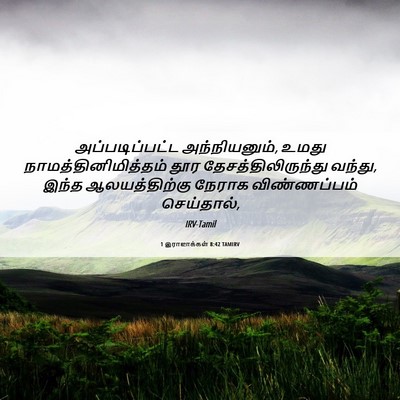 Picture 06 - 1 இராஜாக்கள் 8:42 TAMIRV - அப்படிப்பட்ட - Bible Verse Picture