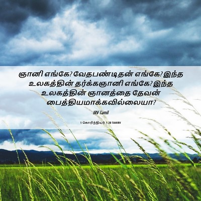 Picture 06 - 1 கொரிந்தியர் 1:20 TAMIRV - ஞானி எங்கே? - Bible Verse Picture