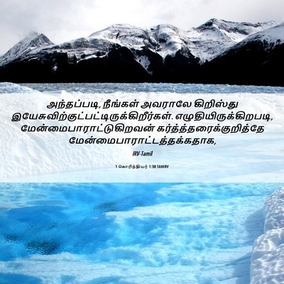 Picture 06 - 1 கொரிந்தியர் 1:30 TAMIRV - அந்தப்படி, - Bible Verse Picture