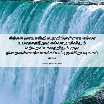 Picture 06 - 1 கொரிந்தியர் 1:5 TAMIRV - நீங்கள் - Bible Verse Picture