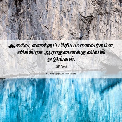 Picture 06 - 1 கொரிந்தியர் 10:14 TAMIRV - ஆகவே, எனக்குப் - Bible Verse Picture
