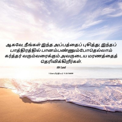 Picture 06 - 1 கொரிந்தியர் 11:26 TAMIRV - ஆகவே, நீங்கள் இந்த - Bible Verse Picture