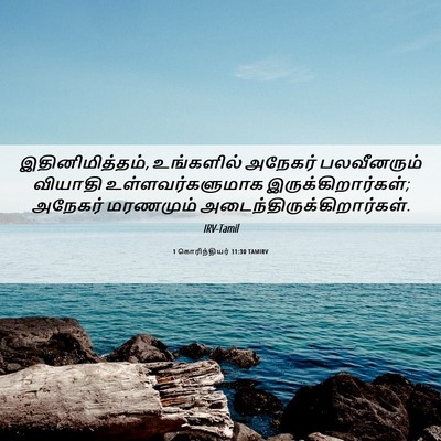Picture 06 - 1 கொரிந்தியர் 11:30 TAMIRV - இதினிமித்தம், - Bible Verse Picture