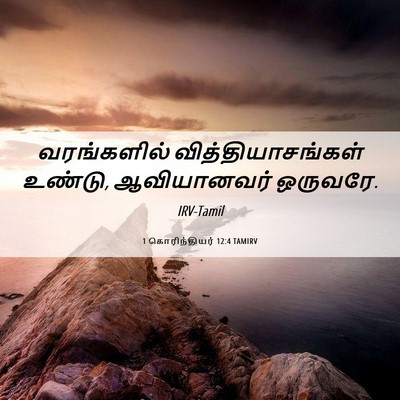 Picture 06 - 1 கொரிந்தியர் 12:4 TAMIRV - வரங்களில் - Bible Verse Picture