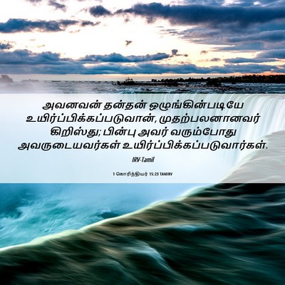 Picture 06 - 1 கொரிந்தியர் 15:23 TAMIRV - அவனவன் தன்தன் - Bible Verse Picture