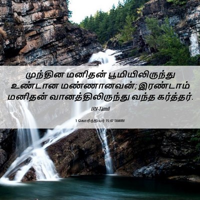 Picture 06 - 1 கொரிந்தியர் 15:47 TAMIRV - முந்தின மனிதன் - Bible Verse Picture