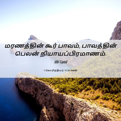 Picture 06 - 1 கொரிந்தியர் 15:56 TAMIRV - மரணத்தின் கூர் - Bible Verse Picture