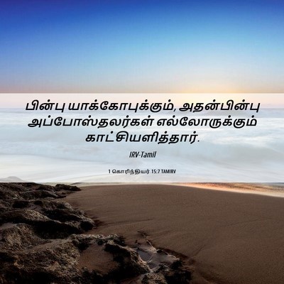 Picture 06 - 1 கொரிந்தியர் 15:7 TAMIRV - பின்பு - Bible Verse Picture