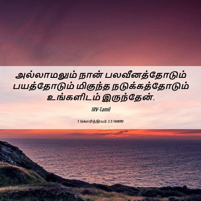 Picture 06 - 1 கொரிந்தியர் 2:3 TAMIRV - அல்லாமலும் நான் - Bible Verse Picture