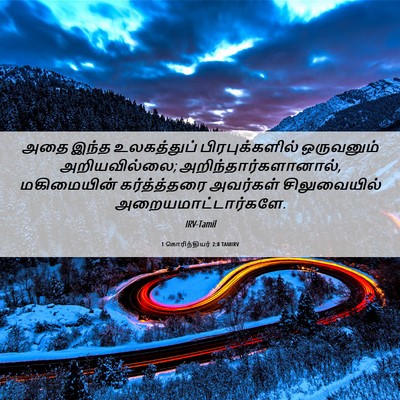 Picture 06 - 1 கொரிந்தியர் 2:8 TAMIRV - அதை இந்த - Bible Verse Picture