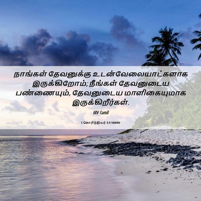 Picture 06 - 1 கொரிந்தியர் 3:9 TAMIRV - நாங்கள் தேவனுக்கு - Bible Verse Picture