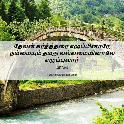 Picture 06 - 1 கொரிந்தியர் 6:14 TAMIRV - தேவன் கர்த்த்தரை - Bible Verse Picture