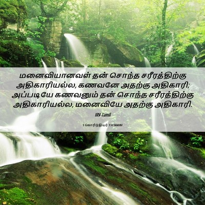 Picture 06 - 1 கொரிந்தியர் 7:4 TAMIRV - மனைவியானவள் தன் - Bible Verse Picture