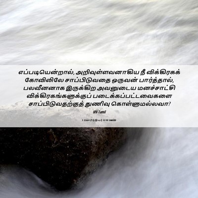 Picture 06 - 1 கொரிந்தியர் 8:10 TAMIRV - எப்படியென்றால், - Bible Verse Picture