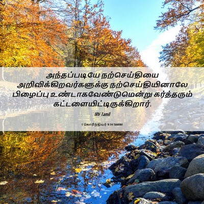 Picture 06 - 1 கொரிந்தியர் 9:14 TAMIRV - அந்தப்படியே - Bible Verse Picture