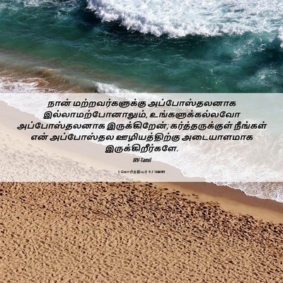 Picture 06 - 1 கொரிந்தியர் 9:2 TAMIRV - நான் - Bible Verse Picture