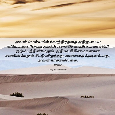 Picture 06 - 1 சாமுவேல் 10:21 TAMIRV - அவன் பென்யமீன் - Bible Verse Picture