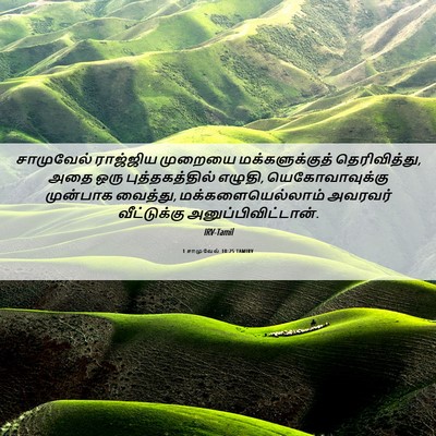 Picture 06 - 1 சாமுவேல் 10:25 TAMIRV - சாமுவேல் ராஜ்ஜிய - Bible Verse Picture