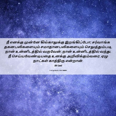 Picture 06 - 1 சாமுவேல் 10:8 TAMIRV - நீ எனக்கு முன்னே - Bible Verse Picture