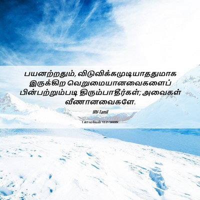 Picture 06 - 1 சாமுவேல் 12:21 TAMIRV - பயனற்றதும், - Bible Verse Picture