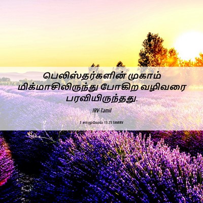 Picture 06 - 1 சாமுவேல் 13:23 TAMIRV - பெலிஸ்தர்களின் - Bible Verse Picture