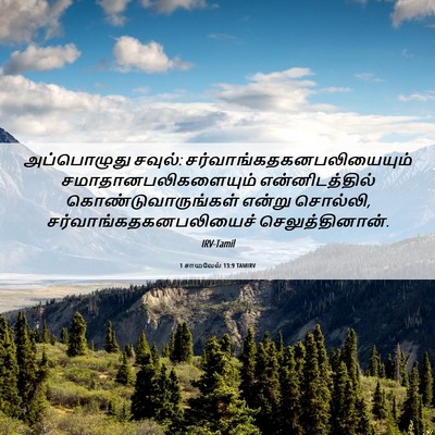 Picture 06 - 1 சாமுவேல் 13:9 TAMIRV - அப்பொழுது சவுல்: - Bible Verse Picture