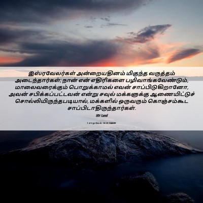Picture 06 - 1 சாமுவேல் 14:24 TAMIRV - இஸ்ரவேலர்கள் - Bible Verse Picture