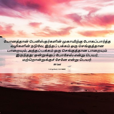 Picture 06 - 1 சாமுவேல் 14:4 TAMIRV - யோனத்தான் - Bible Verse Picture